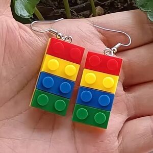 Cute Colorful Building Blocks Earrings For Women
